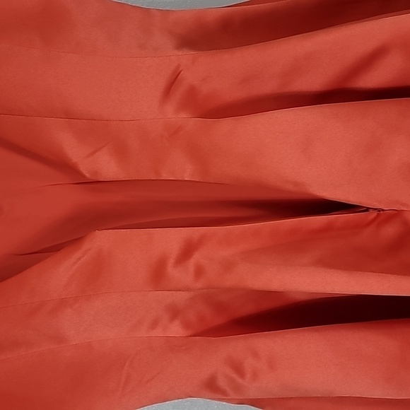 Belle Badgley Mischka Nikki Cocktail Dress Size 2 Red Fit Flare Satin Mini Forma - Picture 7 of 12